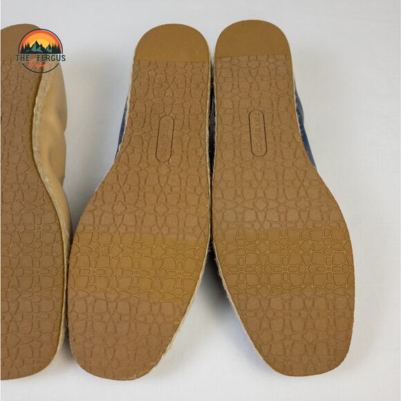 Frye and Co Willow Ballet Flat Set Of 2 Tan Navy Espadrilles Slip On Women Sz 10 - Picture 13 of 16